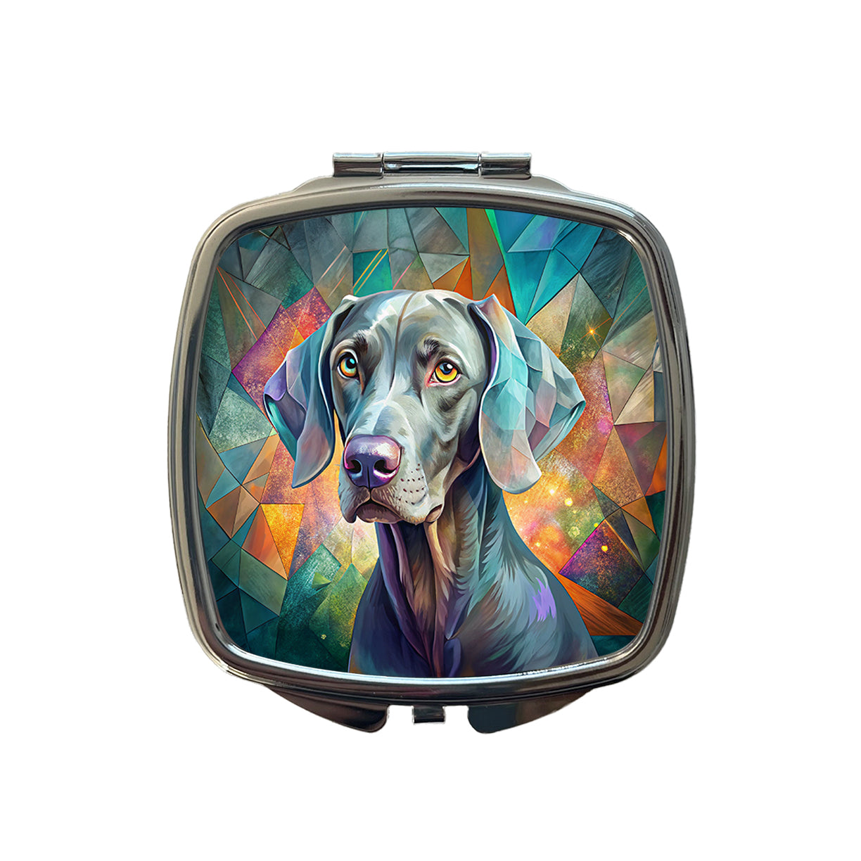 Weimaraner Dog Contemporary Art Small Travel Purse Handbag Pocket Makeup Compact Mirror
