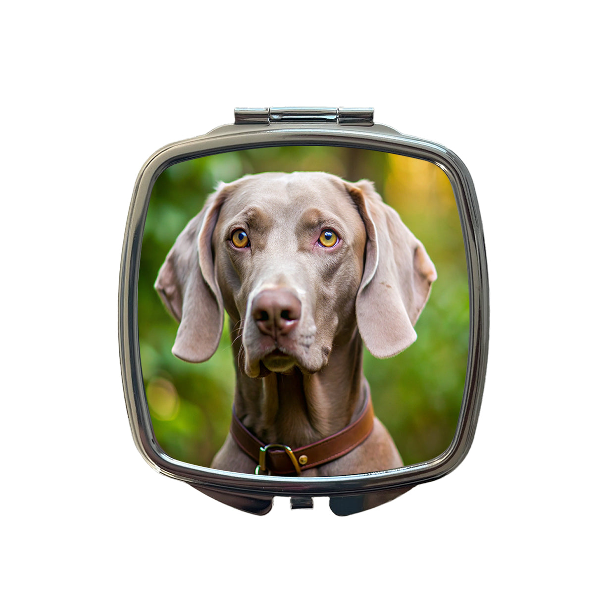 Weimaraner Dog Photo Small Travel Purse Handbag Pocket Makeup Compact Mirror