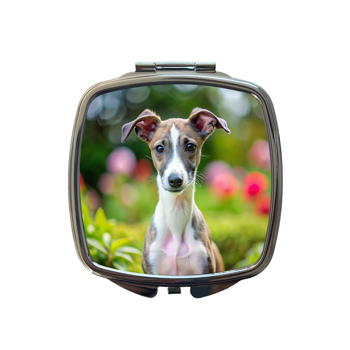 Whippet Dog Puppy Photo Small Travel Purse Handbag Pocket Makeup Compact Mirror