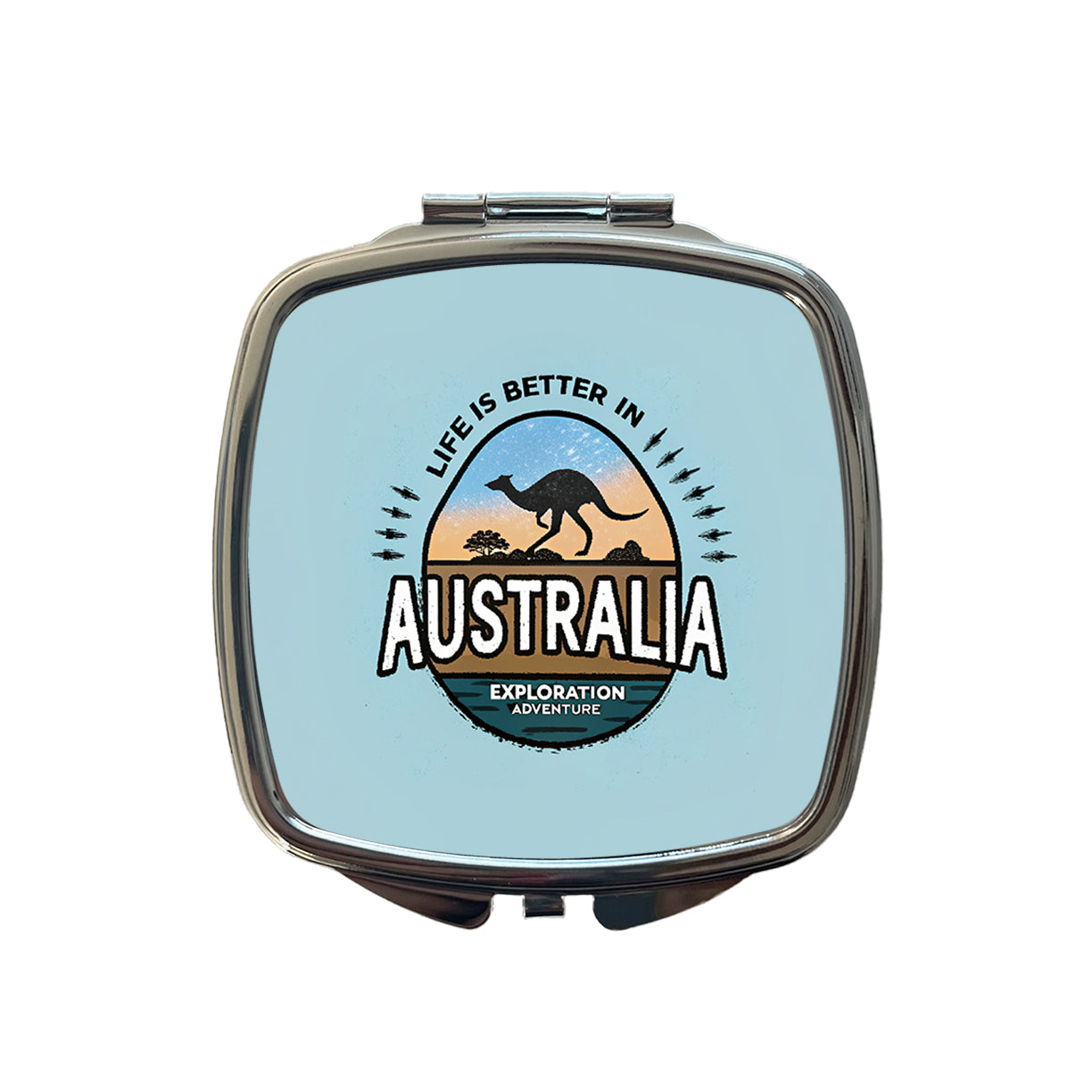 Life Is Better In Australia Small Travel Purse Handbag Pocket Makeup Compact Mirror