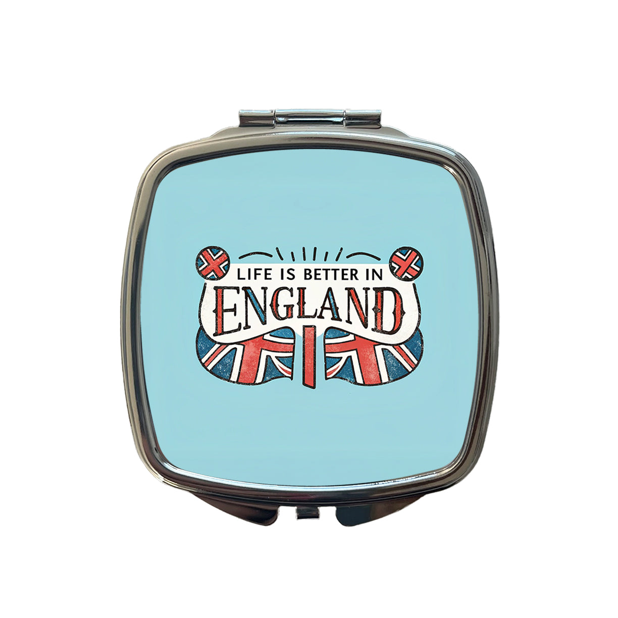 Life Is Better In England Small Travel Purse Handbag Pocket Makeup Compact Mirror