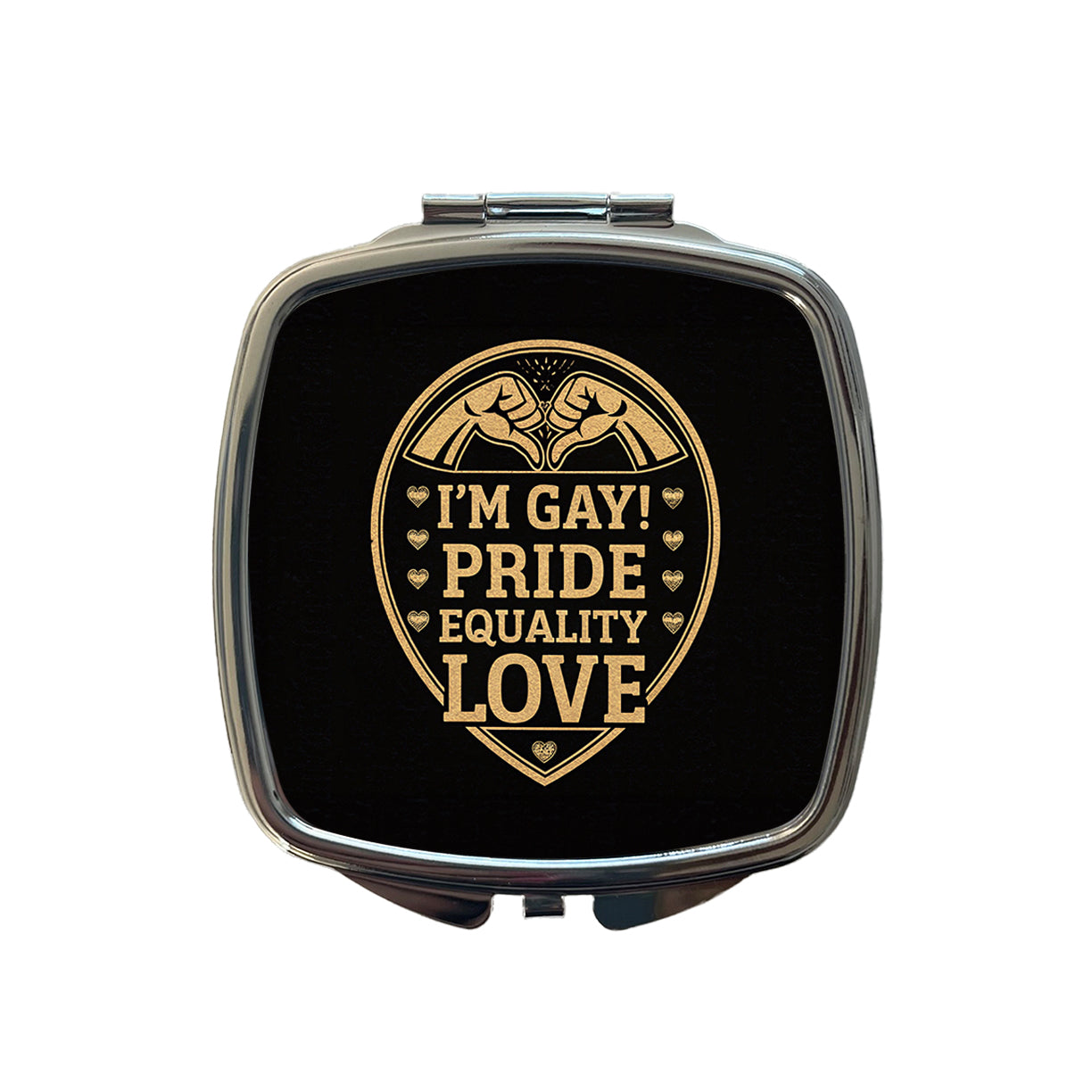 I'm Gay Pride Equality Love Small Travel Purse Handbag Pocket Makeup Compact Mirror
