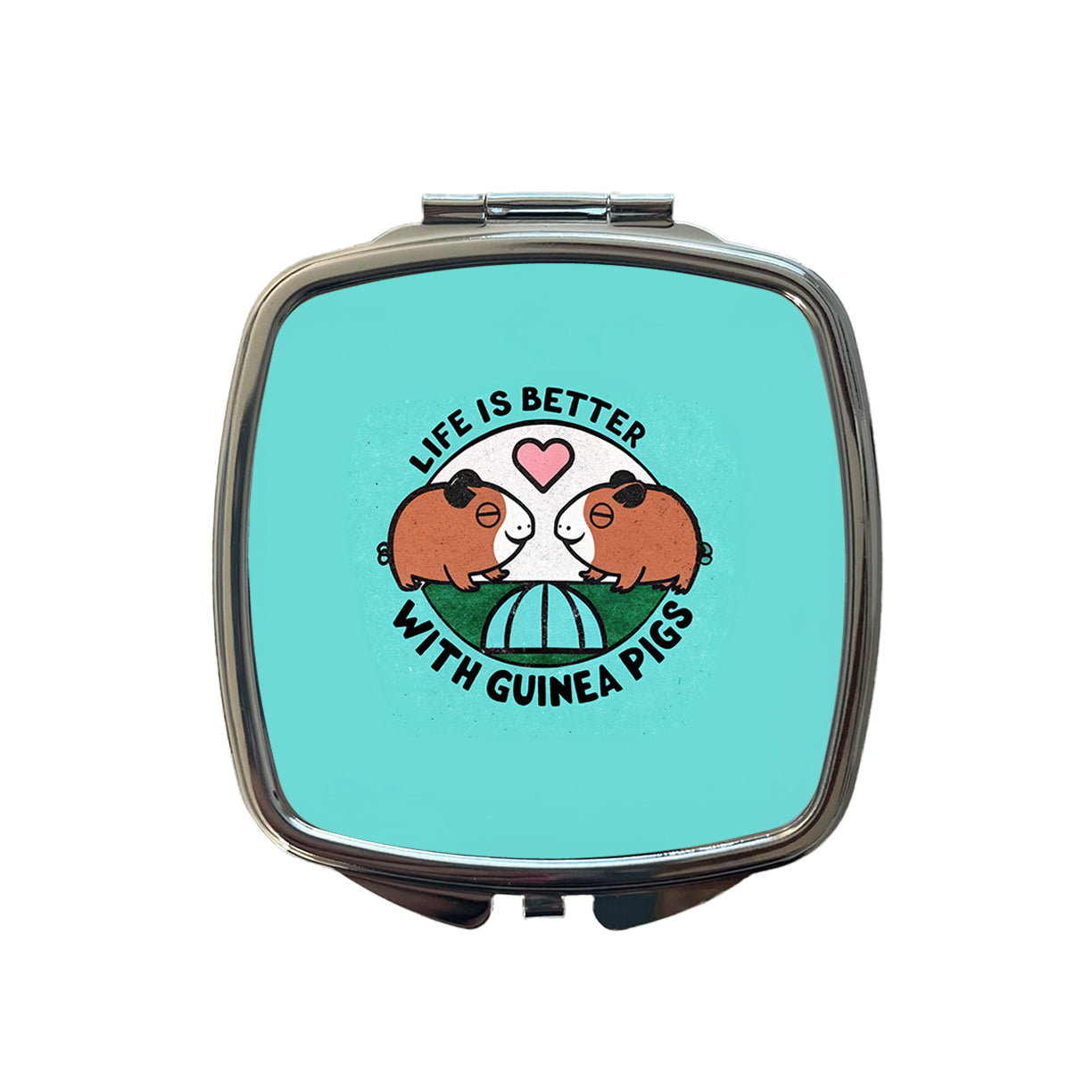 Life Is Better With Guinea Pigs Small Travel Purse Handbag Pocket Makeup Compact Mirror