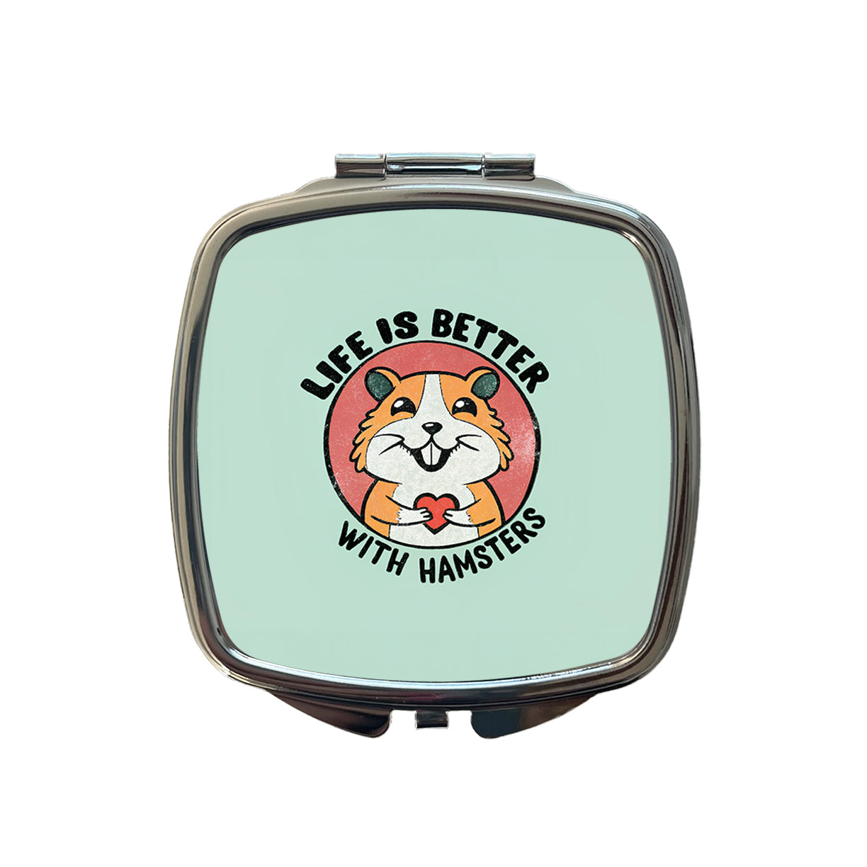 Life Is Better With Hamsters Small Travel Purse Handbag Pocket Makeup Compact Mirror