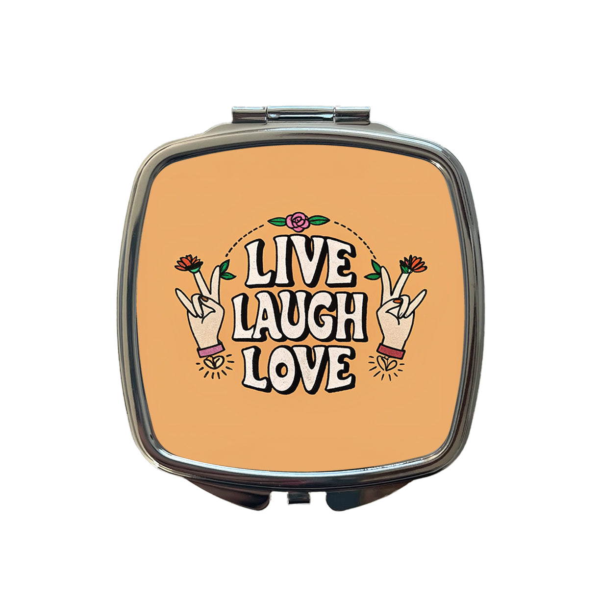 Live Laugh Love Small Travel Purse Handbag Pocket Makeup Compact Mirror