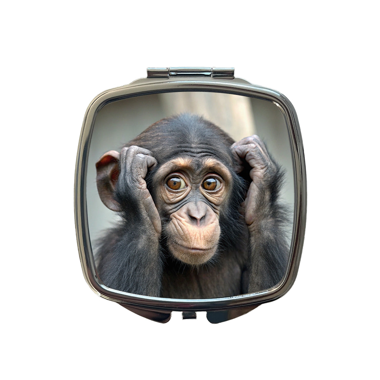 Monkey Adorable Small Travel Purse Handbag Pocket Makeup Compact Mirror