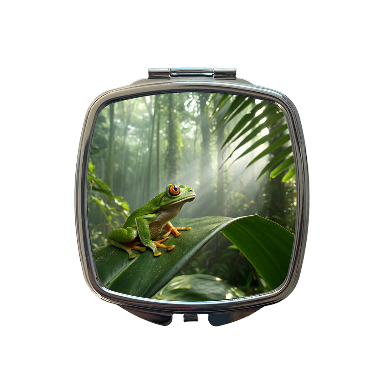 Puerto Rico Frog Cute Small Travel Purse Handbag Pocket Makeup Compact Mirror