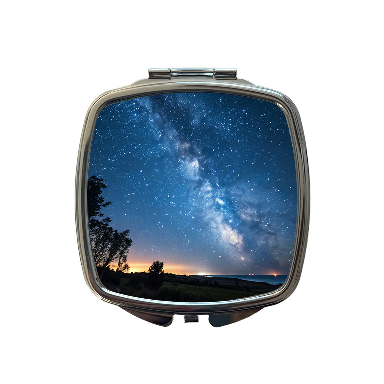Stars At Night Sky Small Travel Purse Handbag Pocket Makeup Compact Mirror
