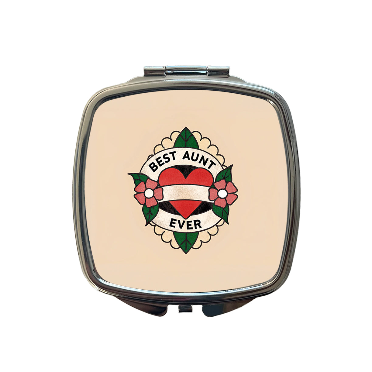 Best Aunt Ever Small Travel Purse Handbag Pocket Makeup Compact Mirror