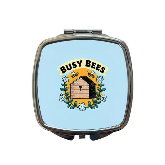 Busy Bees Small Travel Purse Handbag Pocket Makeup Compact Mirror