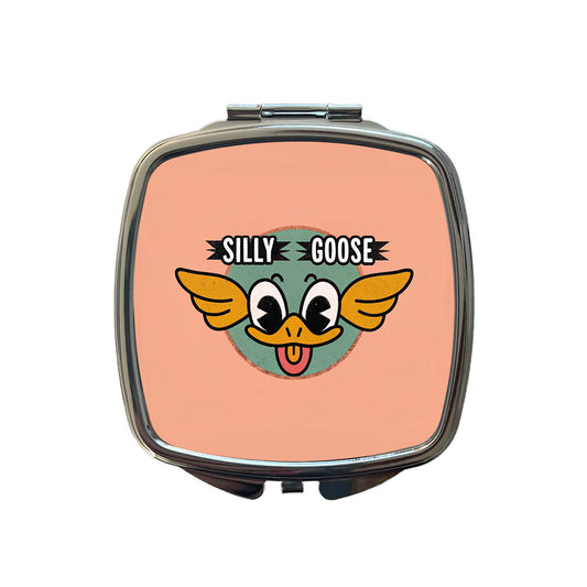 Silly Goose Cute Small Travel Purse Handbag Pocket Makeup Compact Mirror