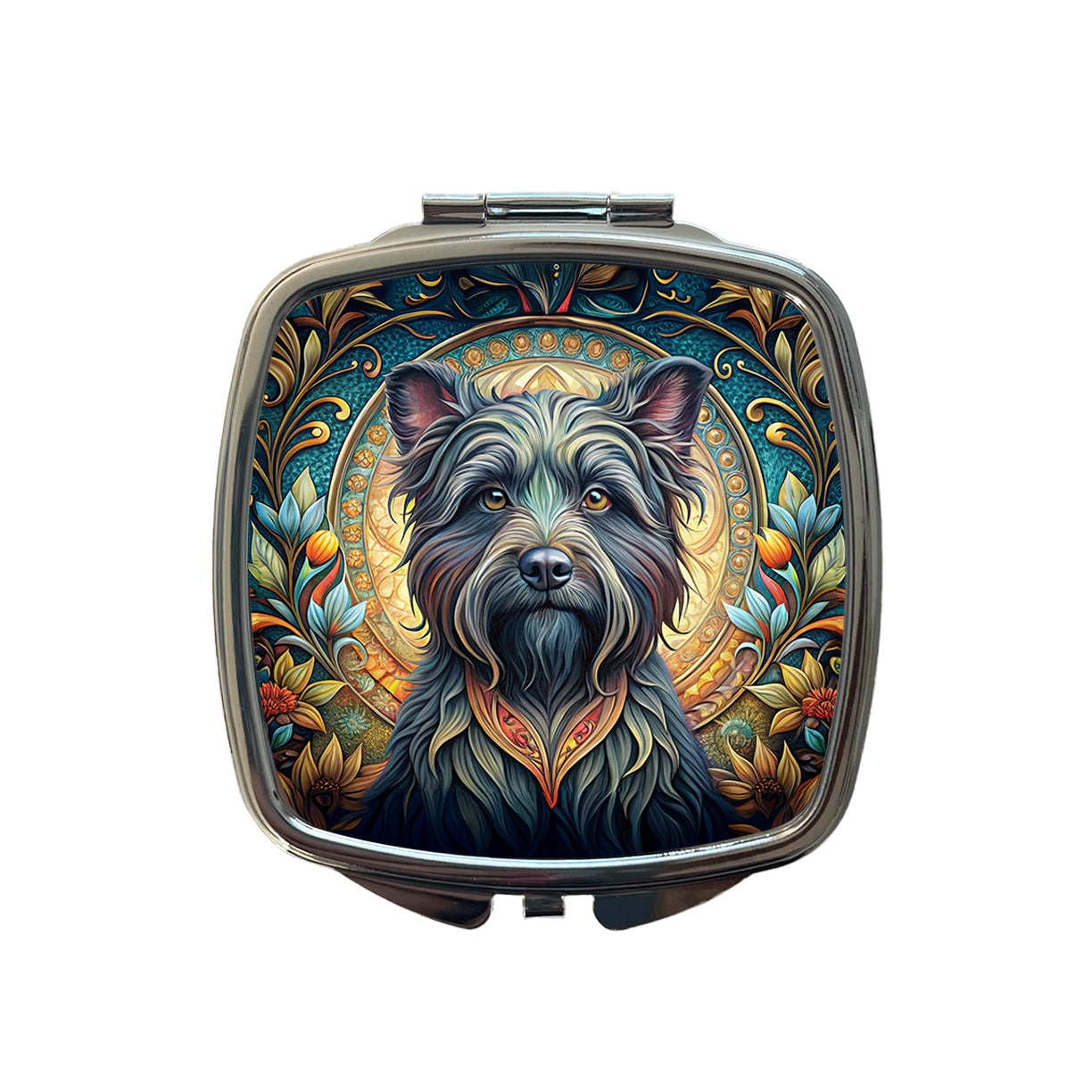 Affenpinscher Dog Art Nouveau Small Travel Purse Handbag Pocket Makeup Compact Mirror