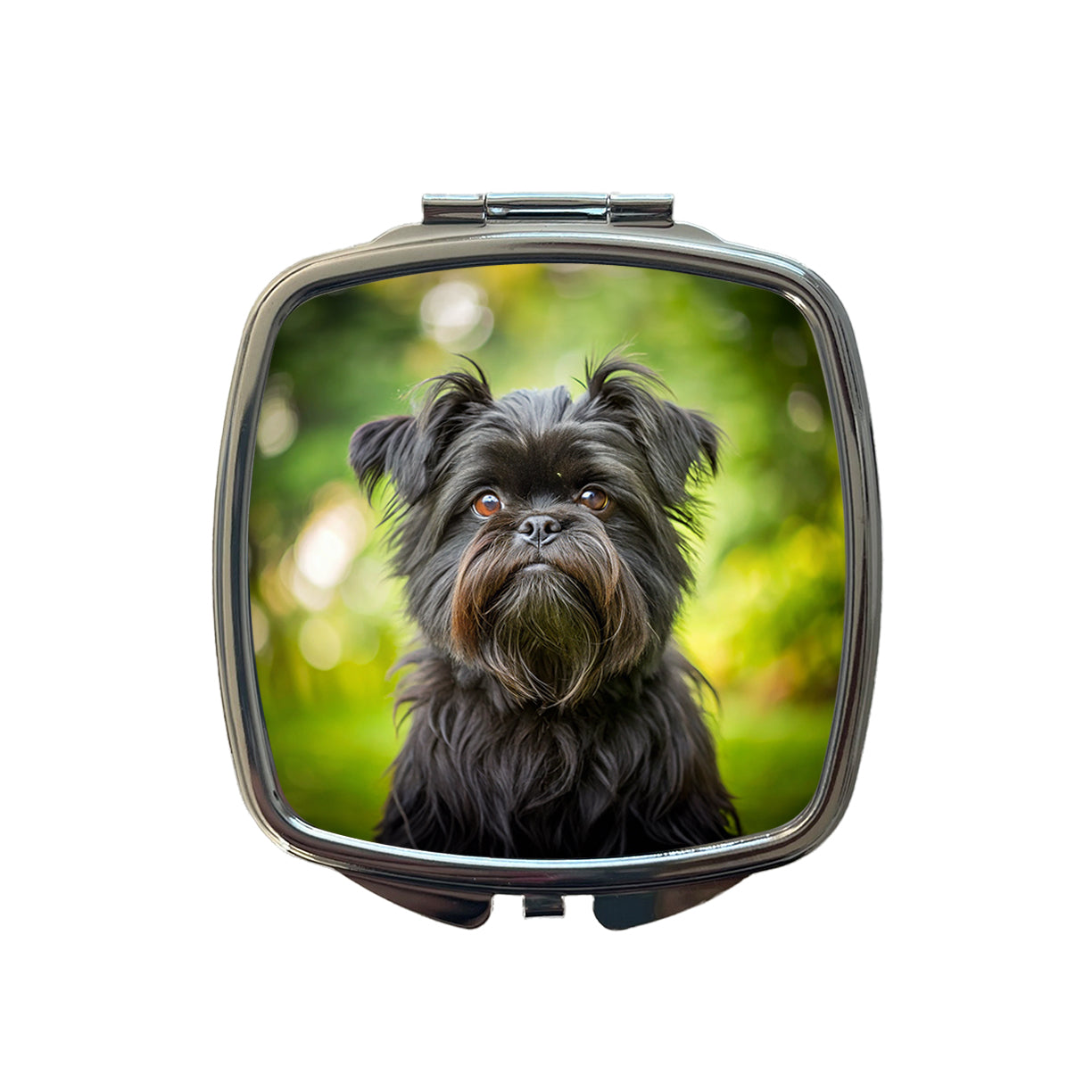 Affenpinscher Dog Photo Small Travel Purse Handbag Pocket Makeup Compact Mirror