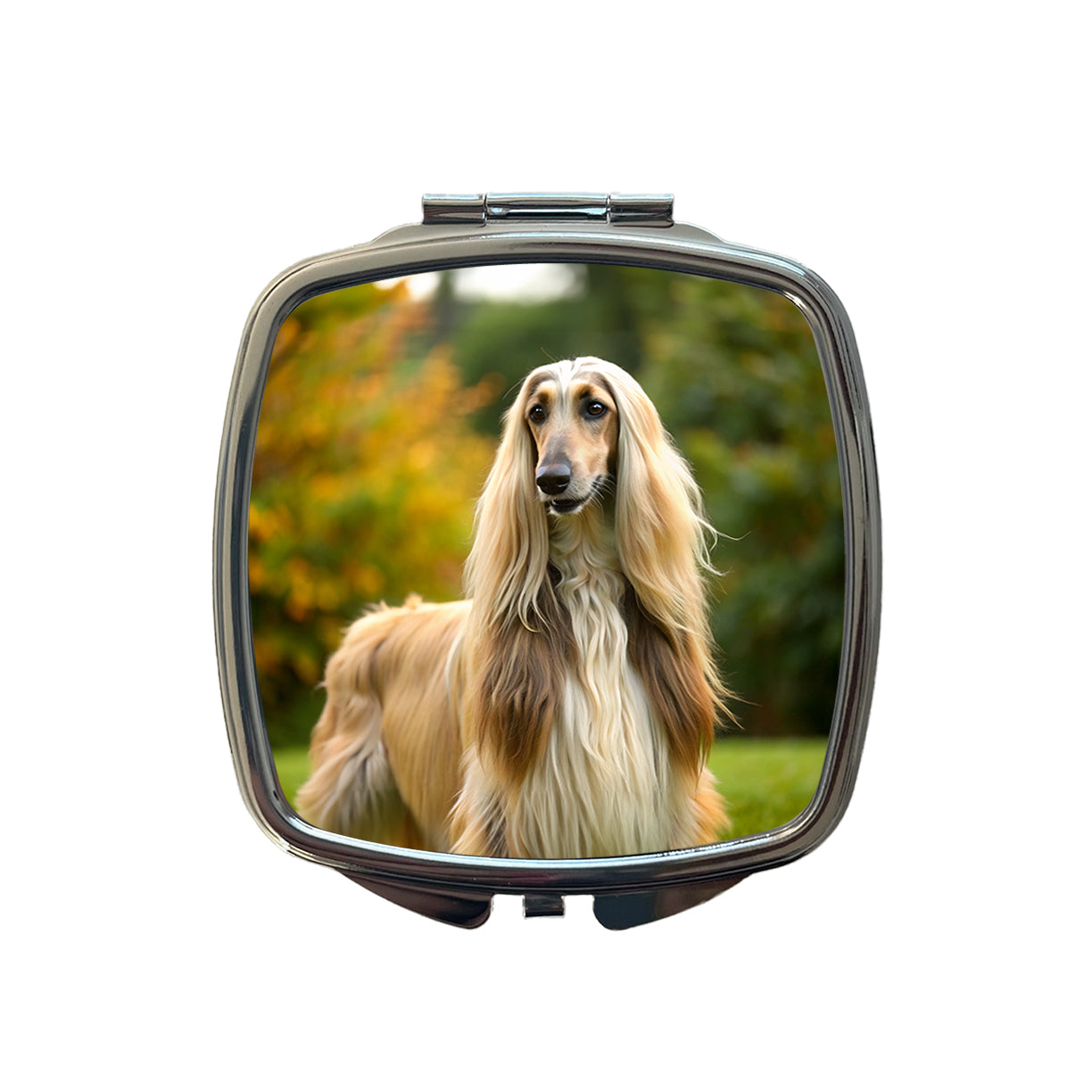 Afghan Hound Dog Photo Small Travel Purse Handbag Pocket Makeup Compact Mirror