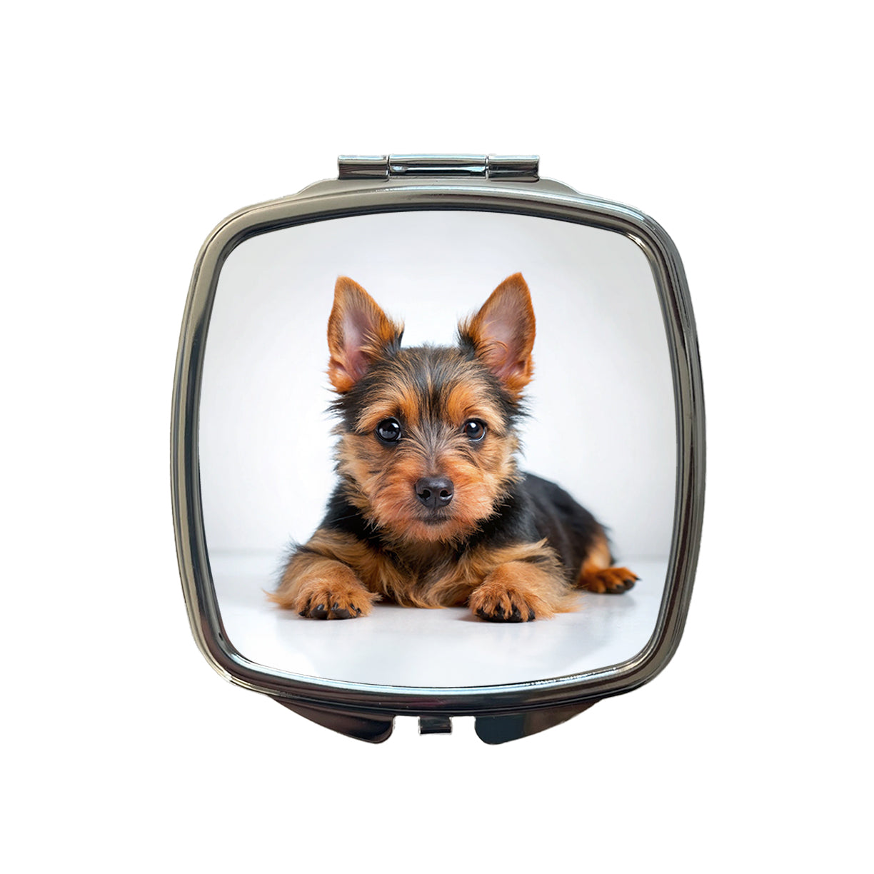 Australian Terrier Dog Puppy Photo Small Travel Purse Handbag Pocket Makeup Compact Mirror
