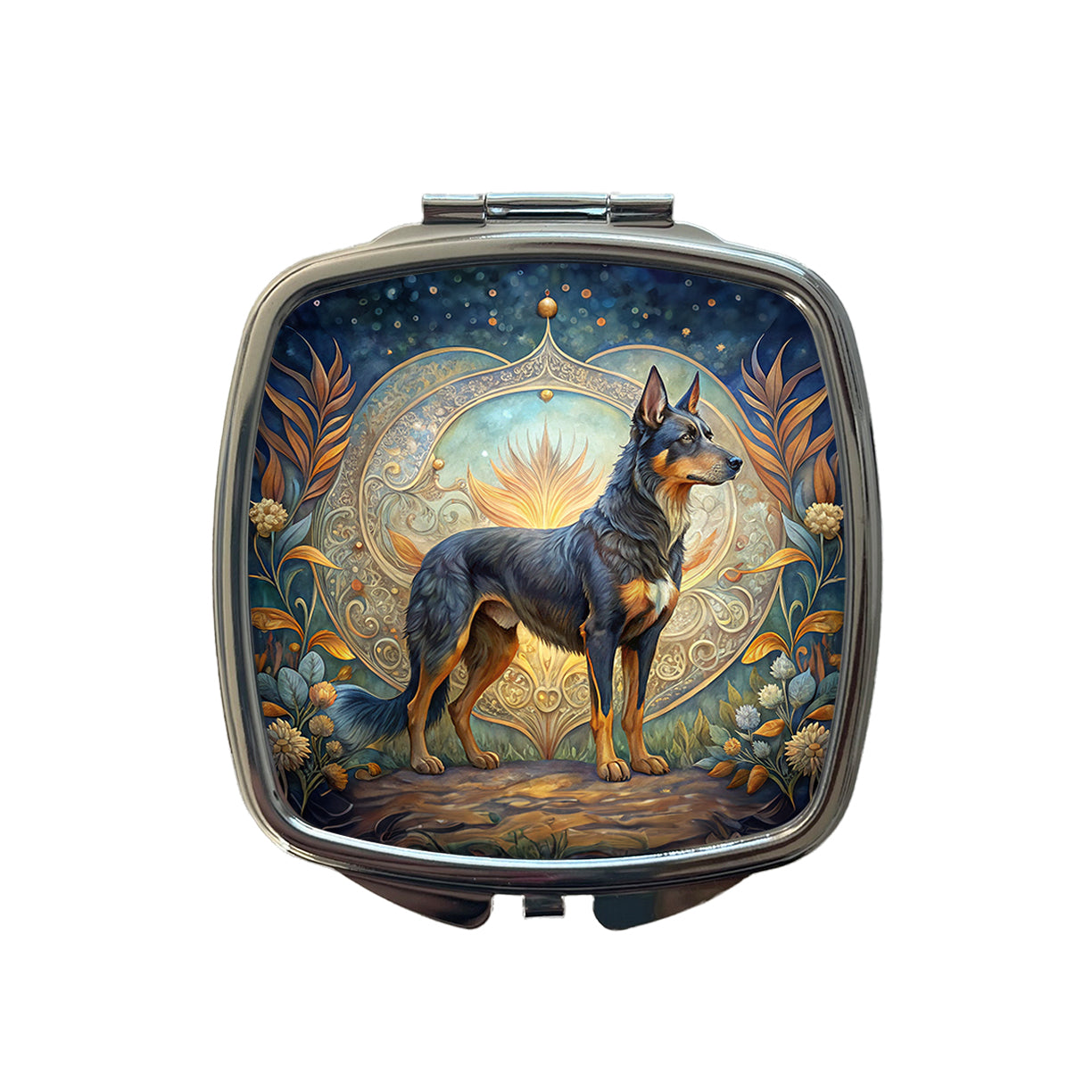 Beauceron Dog Art Nouveau Small Travel Purse Handbag Pocket Makeup Compact Mirror