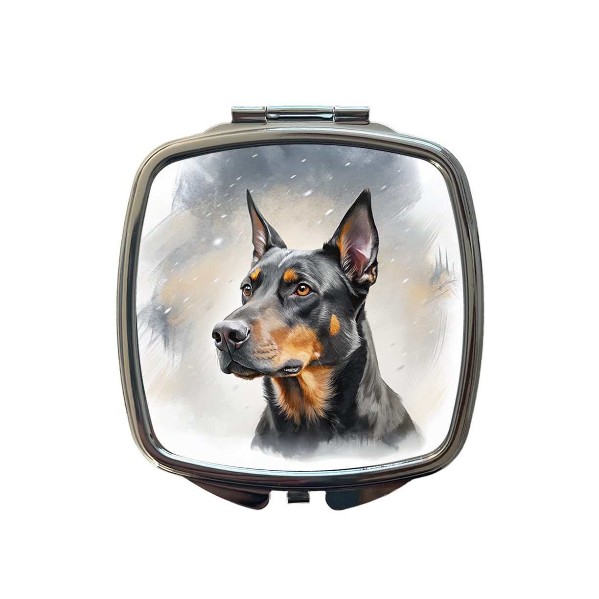 Beauceron Dog Illustration Small Travel Purse Handbag Pocket Makeup Compact Mirror