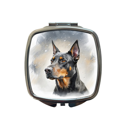 Beauceron Dog Illustration Small Travel Purse Handbag Pocket Makeup Compact Mirror