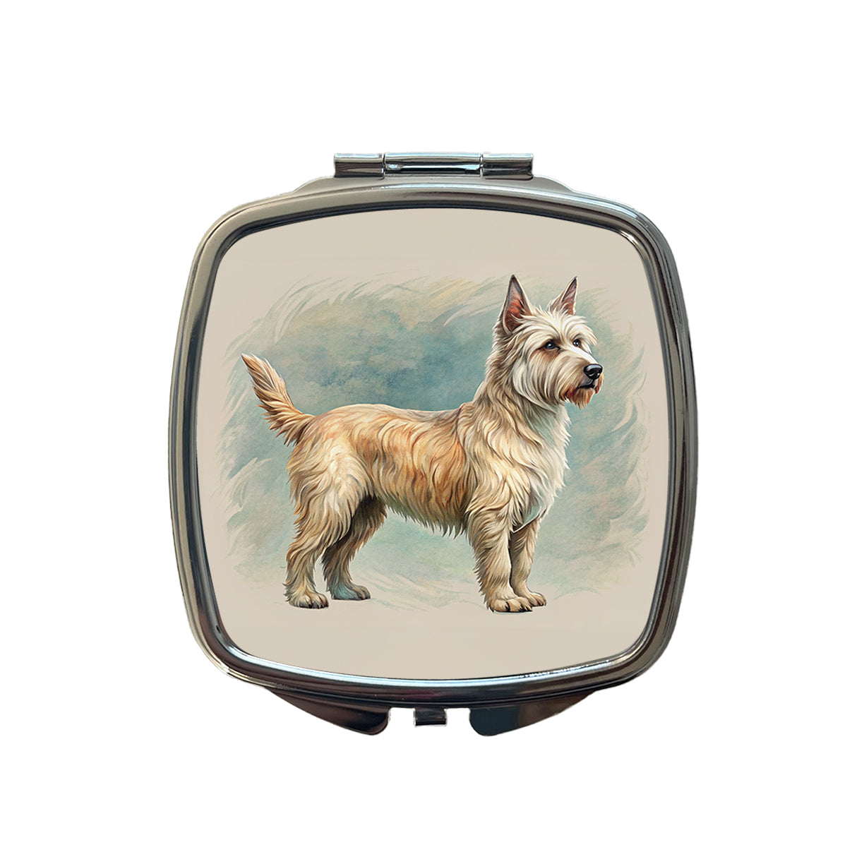Berger Picard Dog Art Nouveau Small Travel Purse Handbag Pocket Makeup Compact Mirror