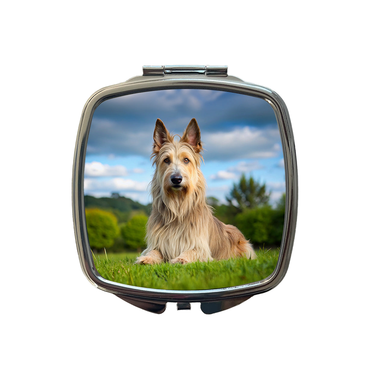 Berger Picard Dog Photo Small Travel Purse Handbag Pocket Makeup Compact Mirror