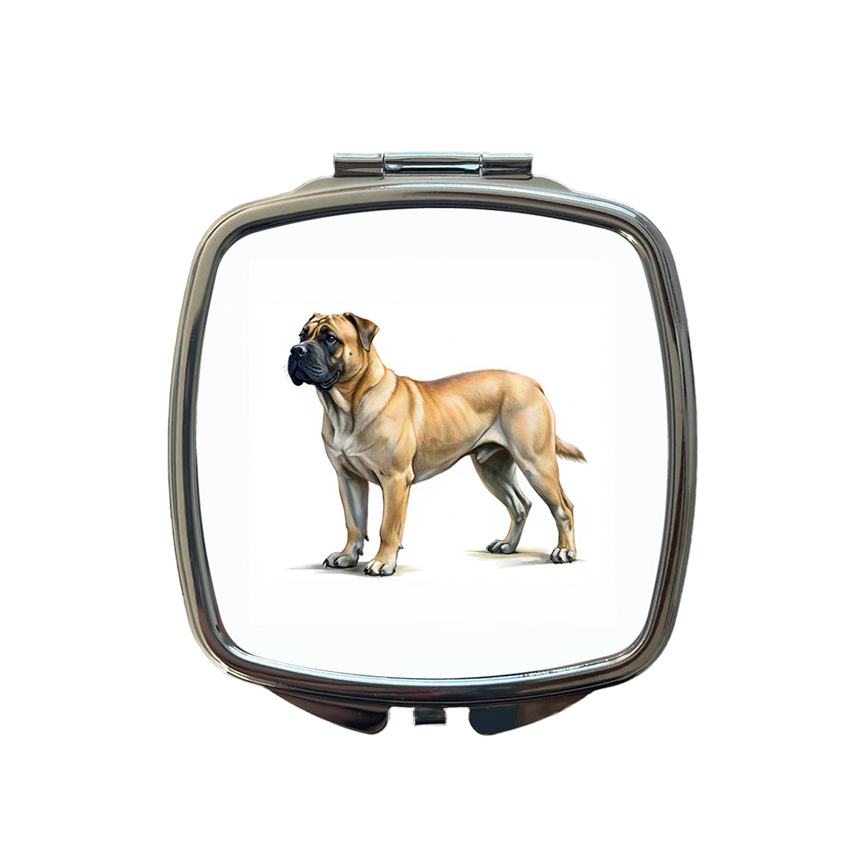 Boerboel Dog Illustration Small Travel Purse Handbag Pocket Makeup Compact Mirror