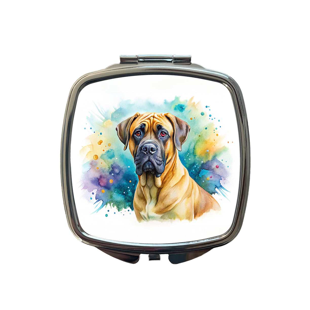 Boerboel Dog Watercolor Style Small Travel Purse Handbag Pocket Makeup Compact Mirror