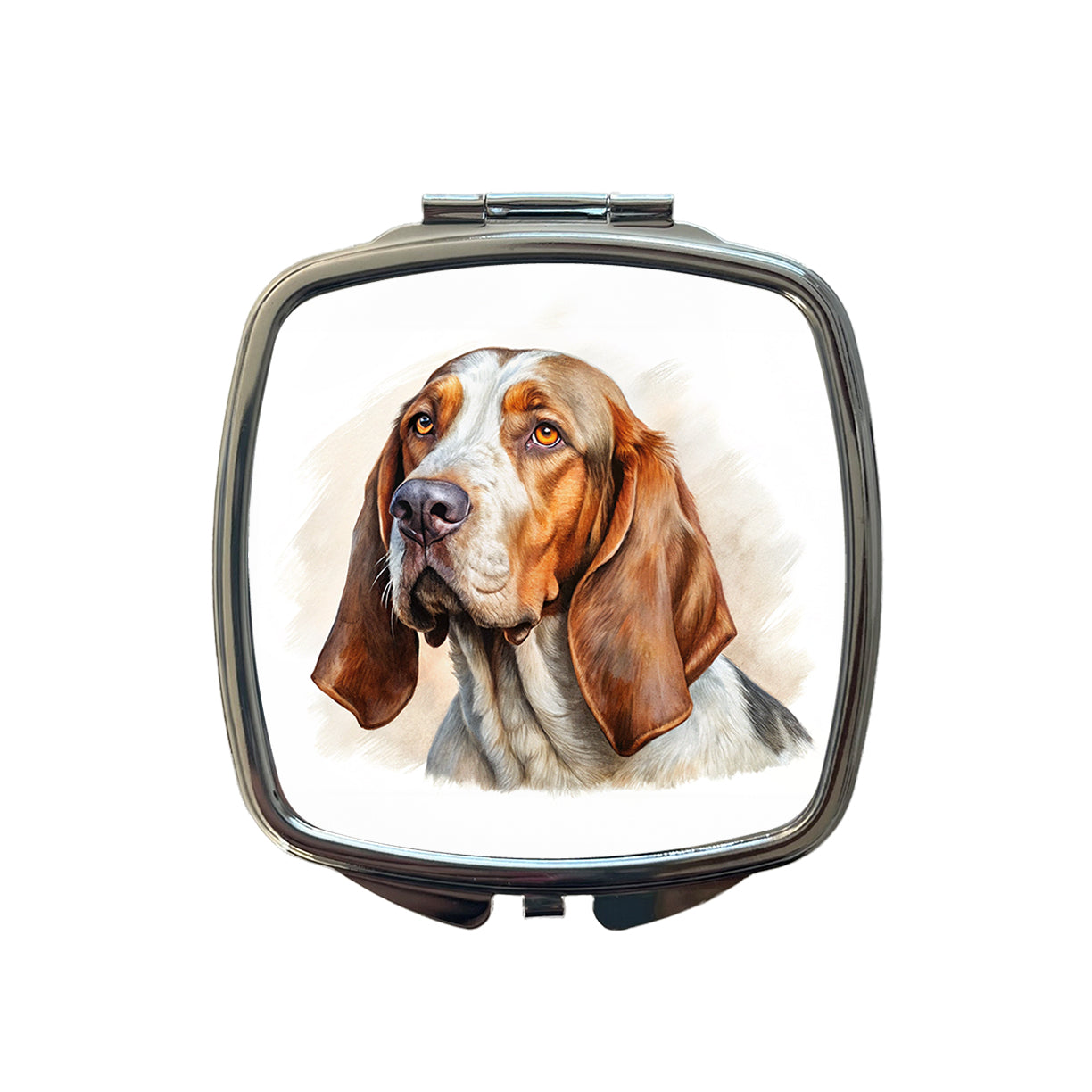 Bracco Italiano Dog Illustration Small Travel Purse Handbag Pocket Makeup Compact Mirror