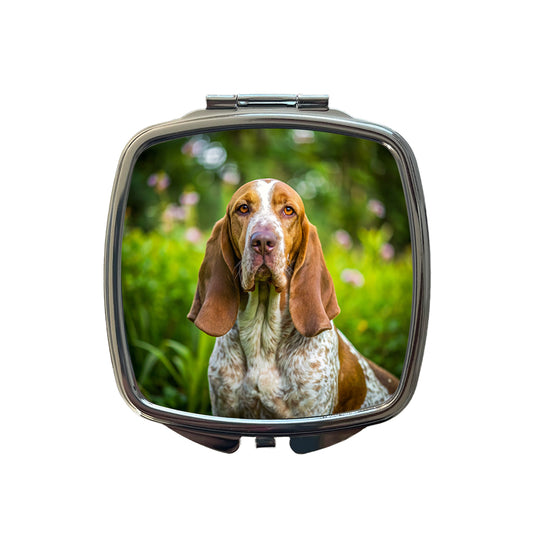 Bracco Italiano Dog Photo Small Travel Purse Handbag Pocket Makeup Compact Mirror