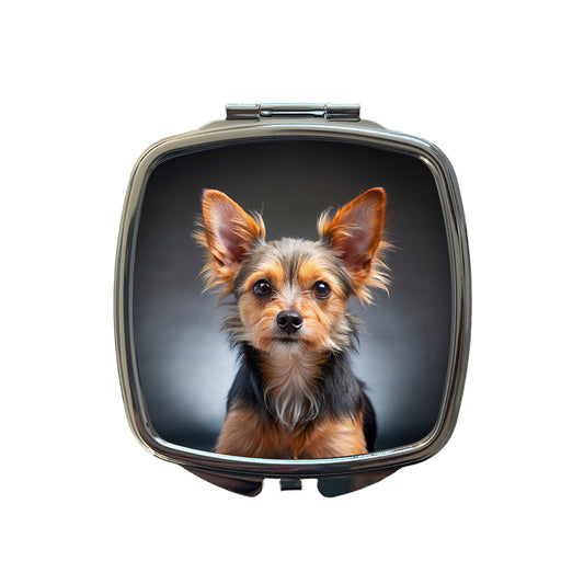 Chorkie Dog Photo Small Travel Purse Handbag Pocket Makeup Compact Mirror