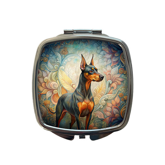German Pinscher Dog Art Nouveau Small Travel Purse Handbag Pocket Makeup Compact Mirror