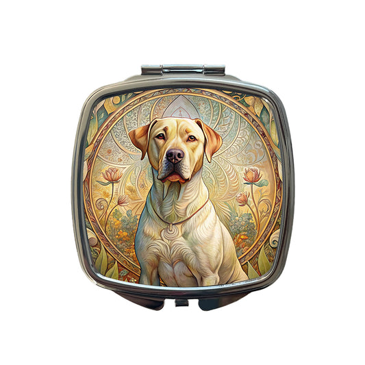 Labrabull Dog Art Nouveau Small Travel Purse Handbag Pocket Makeup Compact Mirror