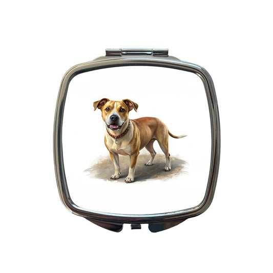 Labrabull Dog Illustration Small Travel Purse Handbag Pocket Makeup Compact Mirror