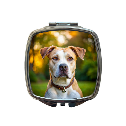 Labrabull Dog Photo Small Travel Purse Handbag Pocket Makeup Compact Mirror