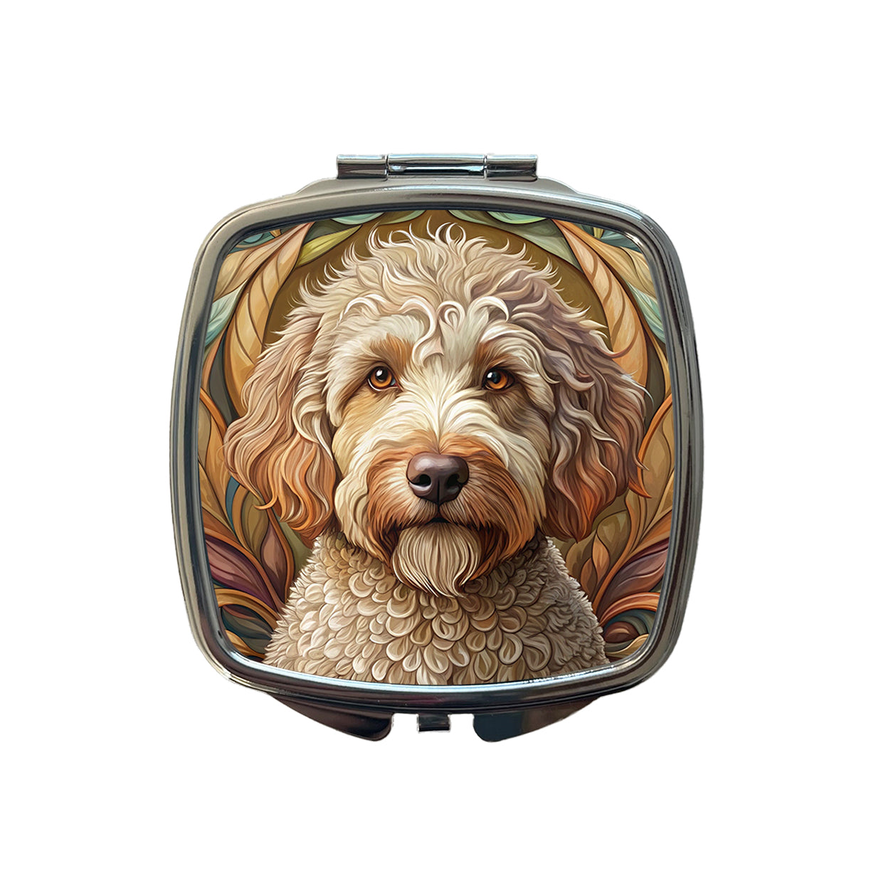 Lagotto Romagnolo Dog Art Nouveau Small Travel Purse Handbag Pocket Makeup Compact Mirror