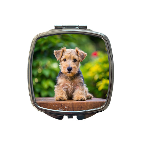 Lakeland Terrier Dog Puppy Photo Small Travel Purse Handbag Pocket Makeup Compact Mirror