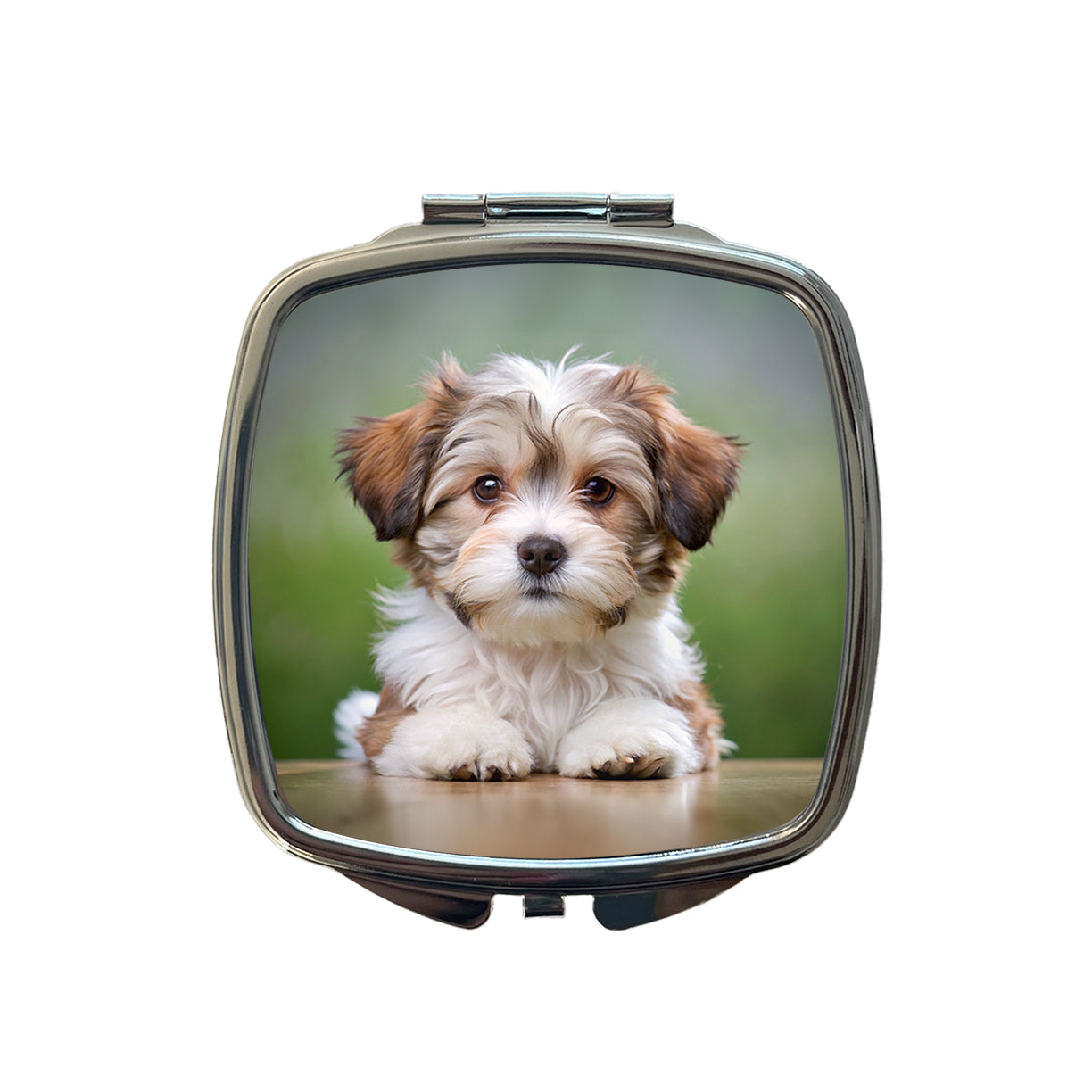 Lowchen Little Lion Dog Puppy Photo Small Travel Purse Handbag Pocket Makeup Compact Mirror