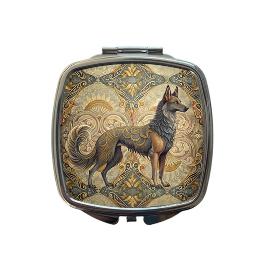 Mudi Dog Art Nouveau Small Travel Purse Handbag Pocket Makeup Compact Mirror