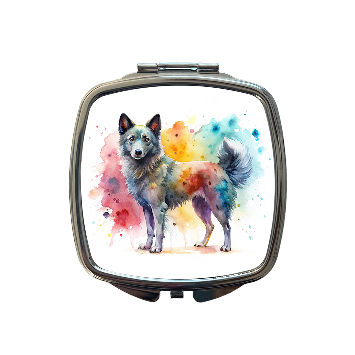 Mudi Dog Watercolor Style Small Travel Purse Handbag Pocket Makeup Compact Mirror