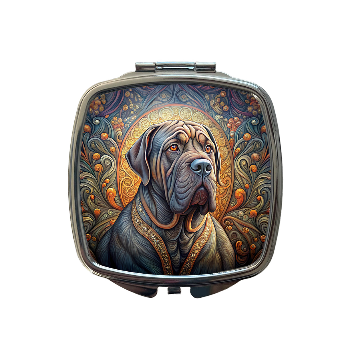 Neapolitan Mastiff Dog Art Nouveau Small Travel Purse Handbag Pocket Makeup Compact Mirror