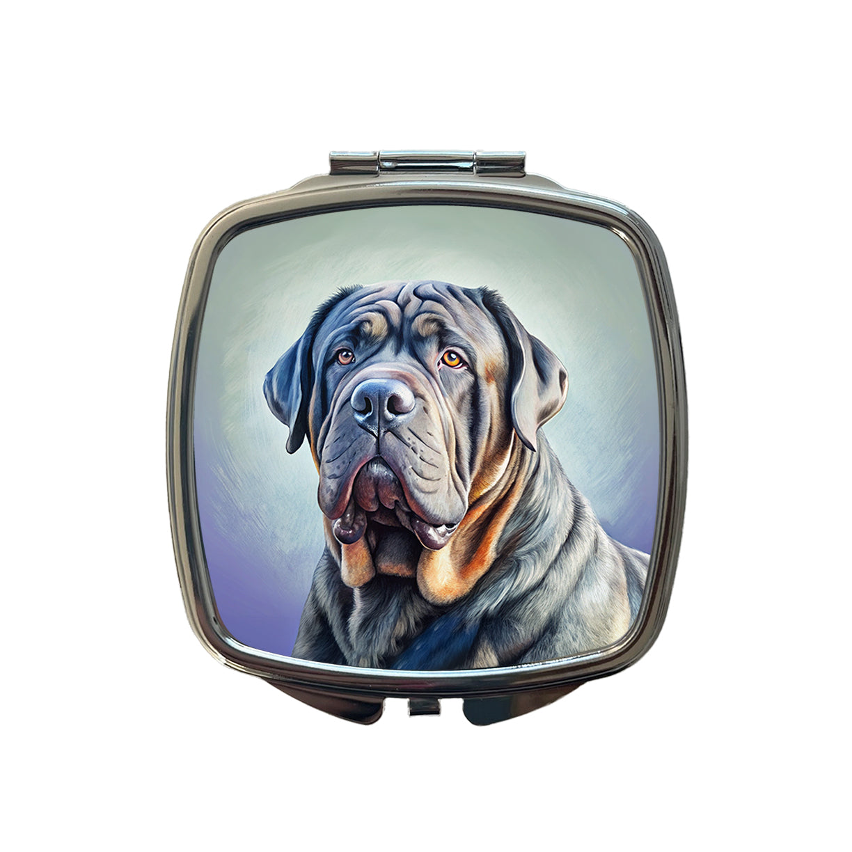 Neapolitan Mastiff Dog Illustration Small Travel Purse Handbag Pocket Makeup Compact Mirror