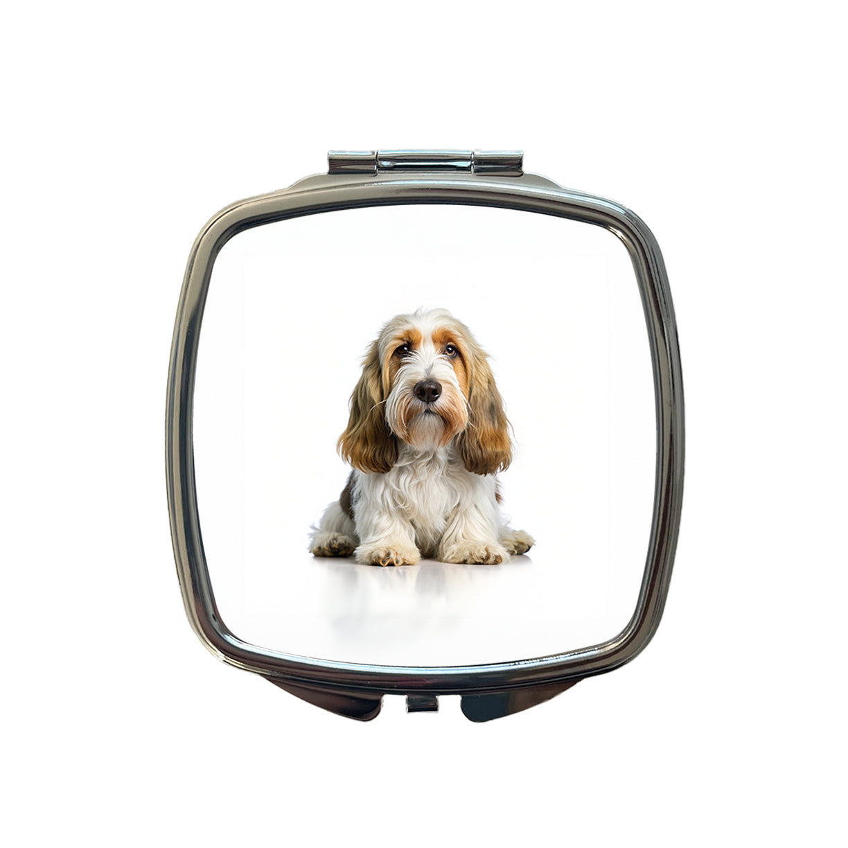 Petit Basset Griffon Vendeen Dog Photo Small Travel Purse Handbag Pocket Makeup Compact Mirror
