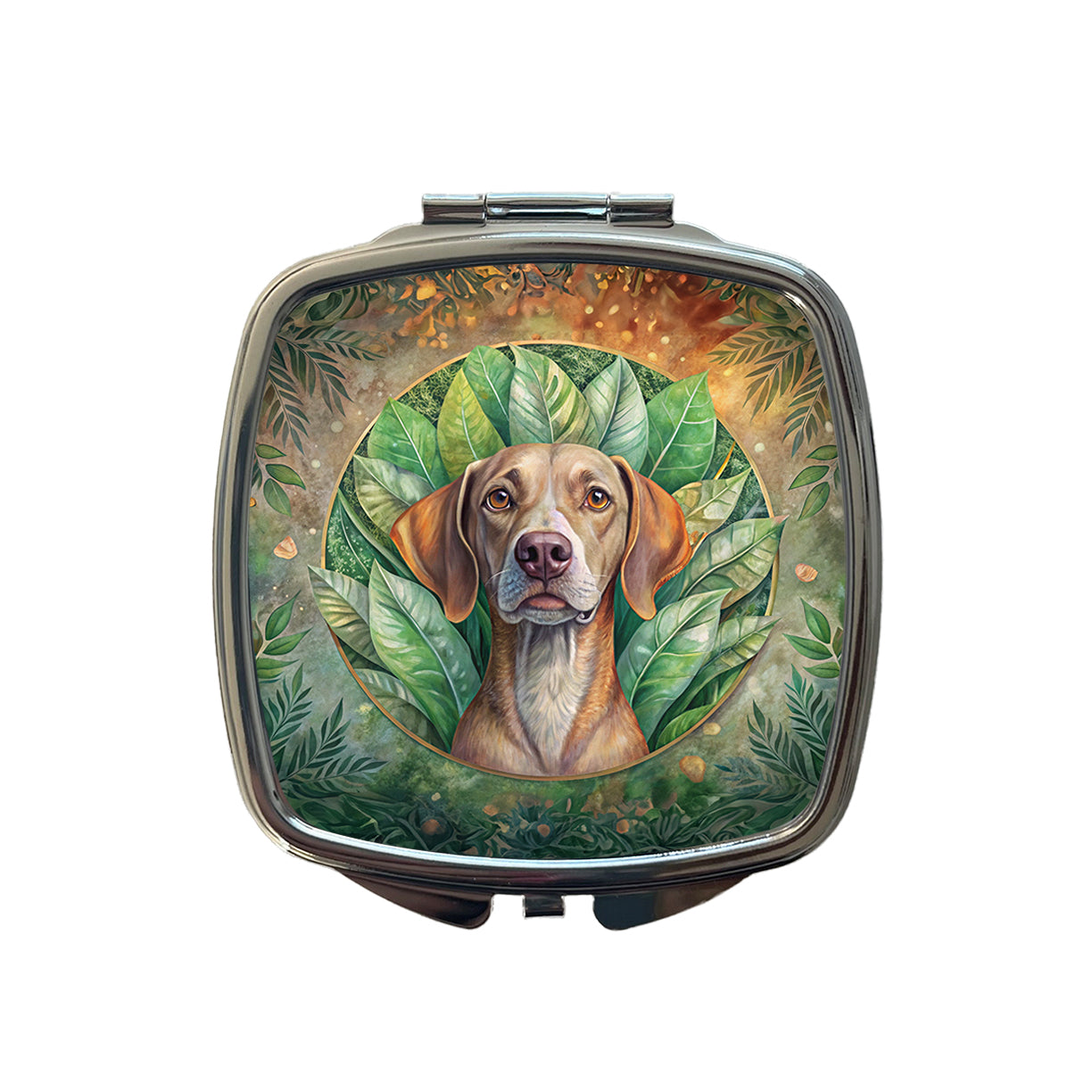 Pointer Dog Art Nouveau Small Travel Purse Handbag Pocket Makeup Compact Mirror