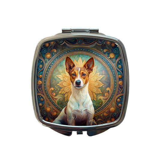 Portuguese Podengo Pequeno Dog Art Nouveau Small Travel Purse Handbag Pocket Makeup Compact Mirror