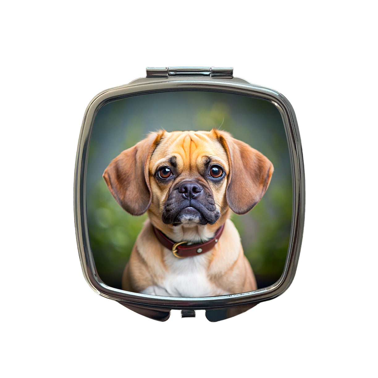 Puggle Dog Photo Small Travel Purse Handbag Pocket Makeup Compact Mirror