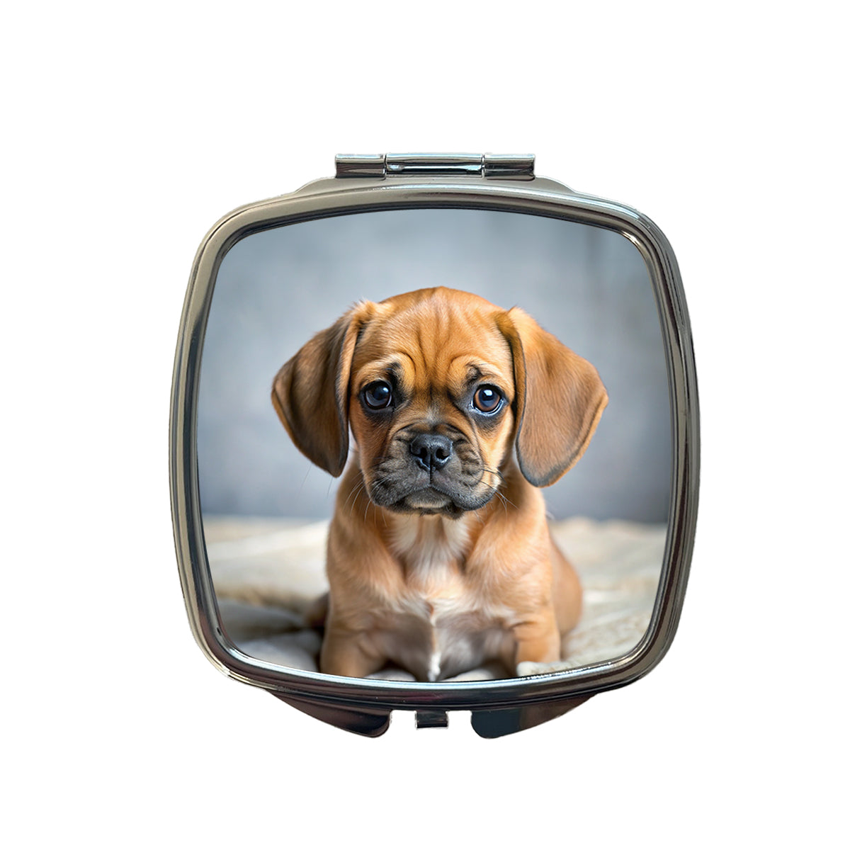 Puggle Dog Puppy Photo Small Travel Purse Handbag Pocket Makeup Compact Mirror