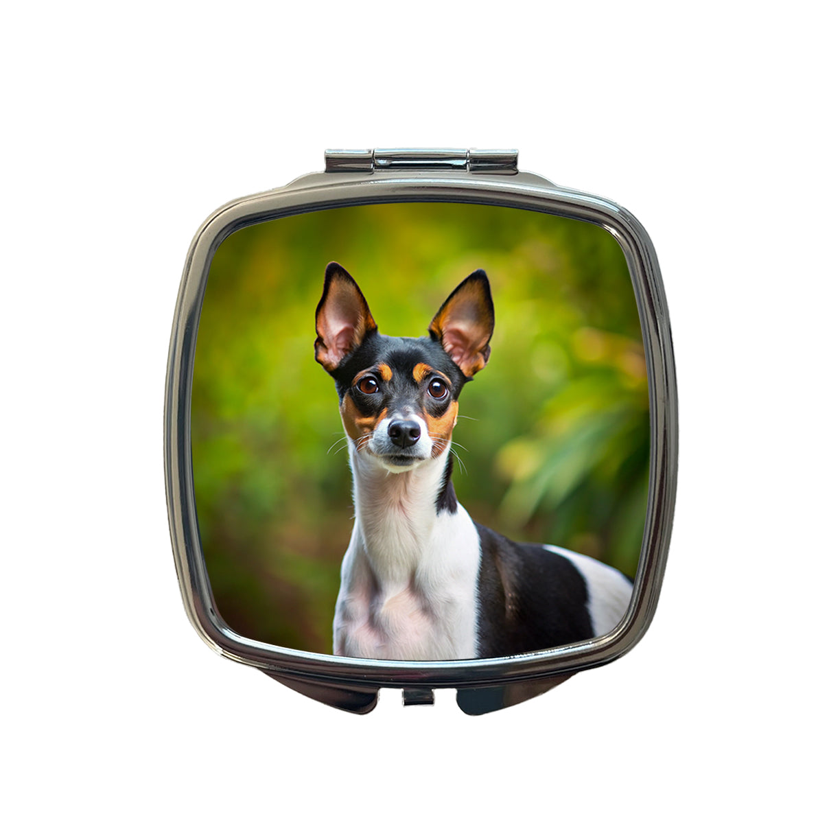 Rat Terrier Dog Photo Small Travel Purse Handbag Pocket Makeup Compact Mirror