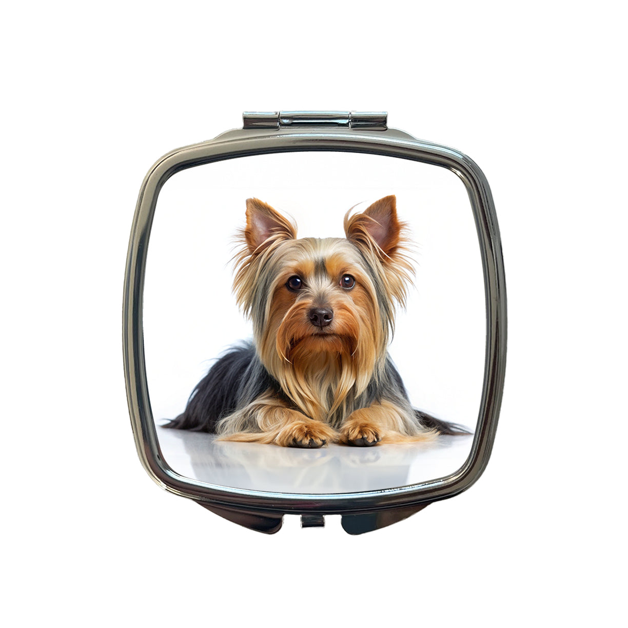 Silky Terrier Dog Photo Small Travel Purse Handbag Pocket Makeup Compact Mirror
