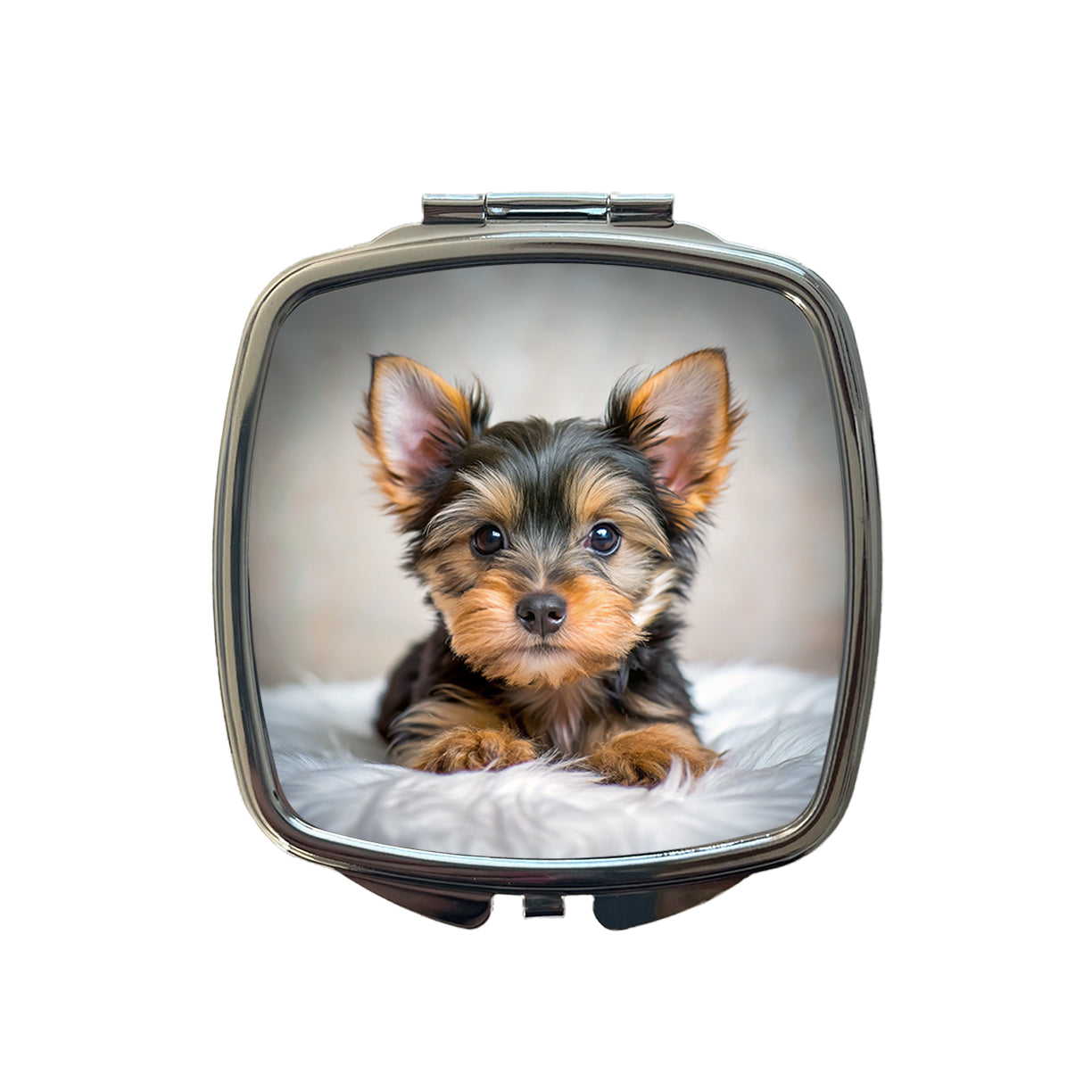 Silky Terrier Dog Puppy Photo Small Travel Purse Handbag Pocket Makeup Compact Mirror