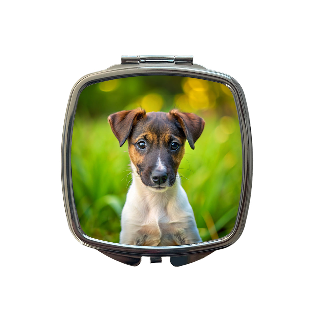Smooth Fox Terrier Dog Puppy Photo Small Travel Purse Handbag Pocket Makeup Compact Mirror