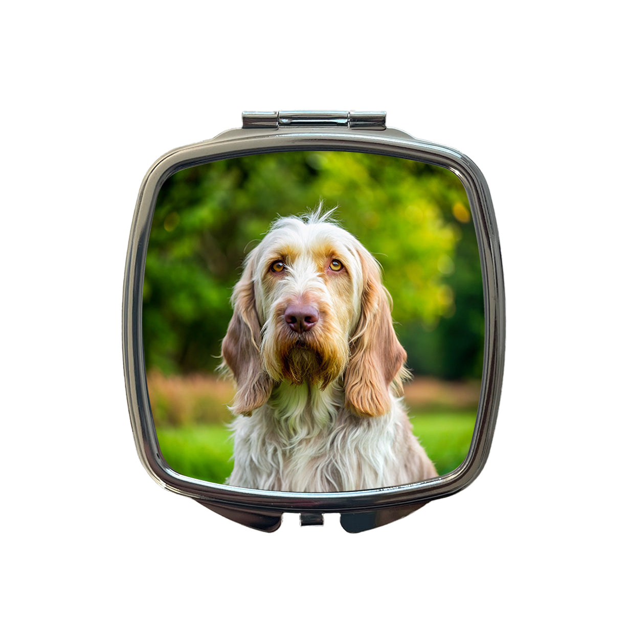Spinone Italiano Dog Photo Small Travel Purse Handbag Pocket Makeup Compact Mirror